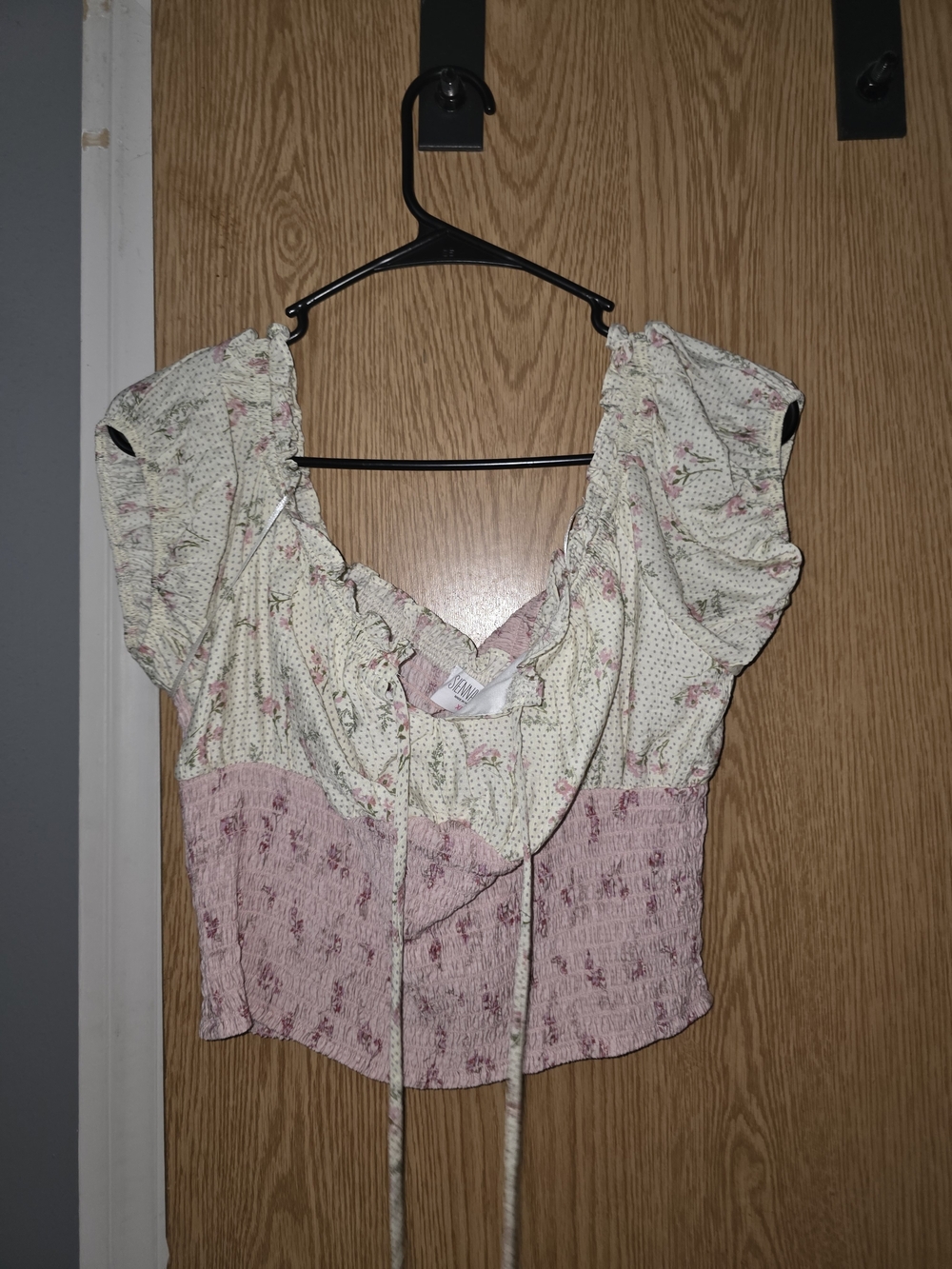 Sienna Sky Floral Blouse in Pink & Cream XL NWT